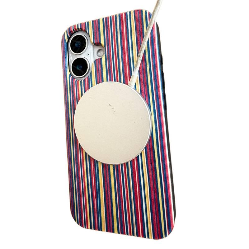 MagSafe Case | Colorful TPU | Cover for iPhone 13 | Wooden Texture - Image 1