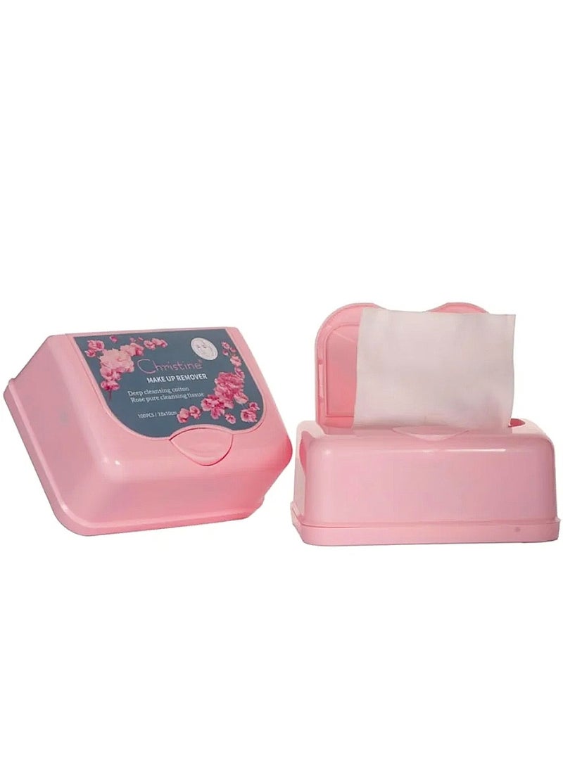 كريستينا مناديل فاخرة لتنظيف البشرة وازالة المكياج 100منديل - Image 2