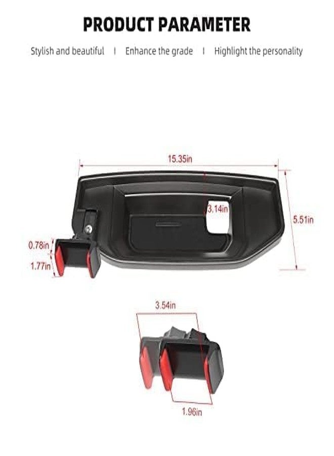 CheroCar for RAM Dash Mount Phone Holder Stoage Tray Phone Mount Organizer Compatible with 2018-2025 Dodge Ram 1500 2500 3500,Don't fit for The Ram with The 12-inch Screen - Image 4