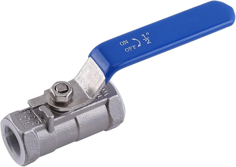 3 قطع من صمام الكرة الملولب من الداخل من الفولاذ المقاوم للصدأ 304 مقاس 1/2 بوصة BSPT للماء والزيت والغاز - Image 3