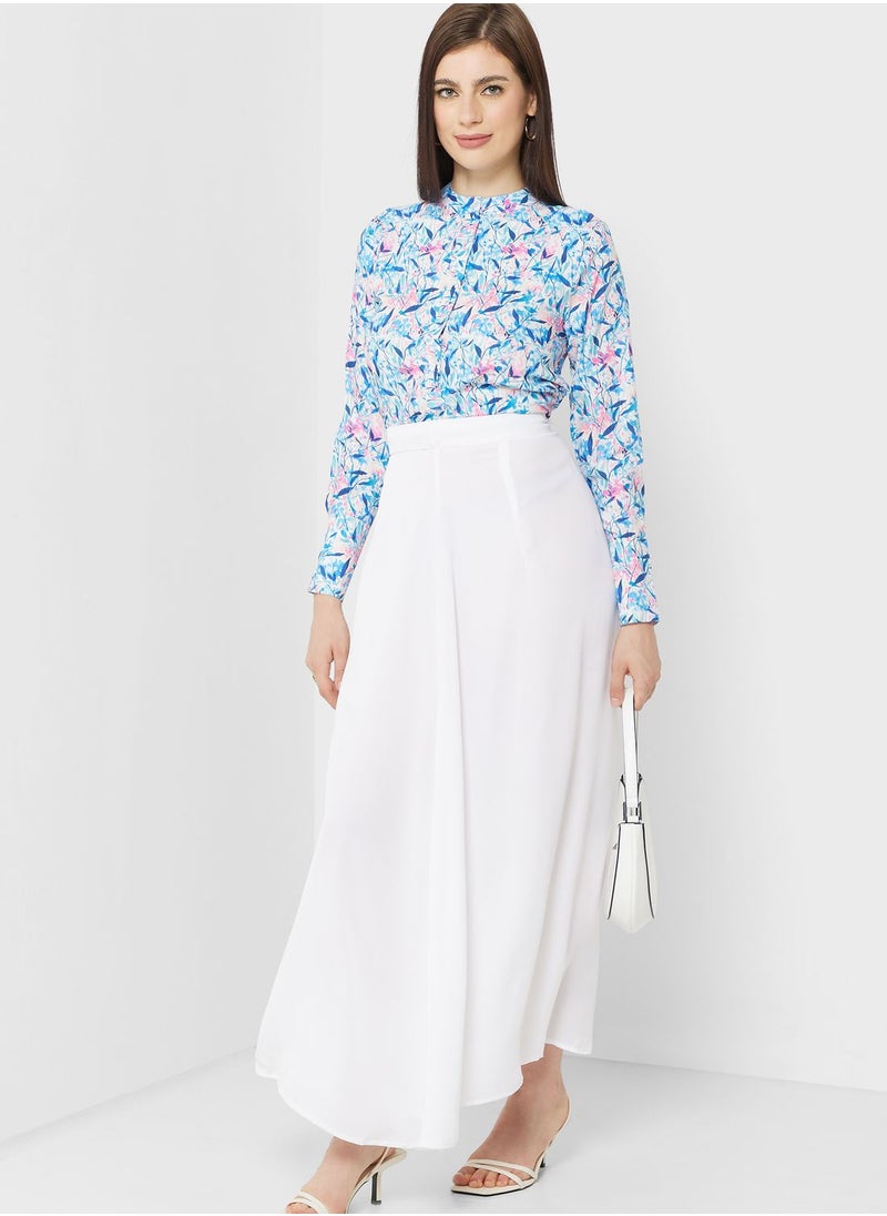 Khizana - Button Detail Printed Tunic - Image 1
