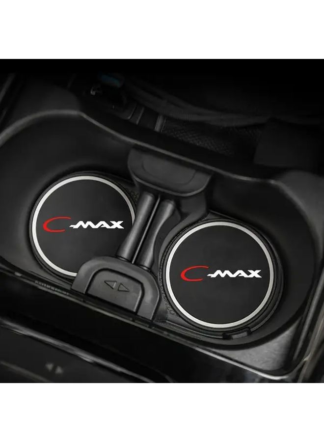 حاملات أكواب السيارة المعزولة المقاومة للانزلاق من فئة Red C Max، للمشروبات الساخنة والباردة، زوج من PVC متين. - Image 1