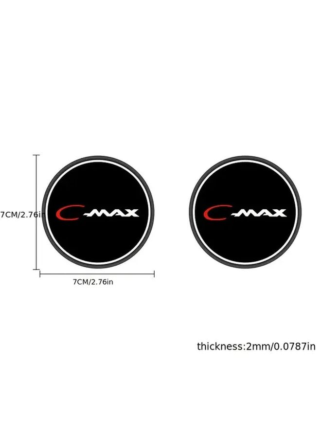 حاملات أكواب السيارة المعزولة المقاومة للانزلاق من فئة Red C Max، للمشروبات الساخنة والباردة، زوج من PVC متين. - Image 2