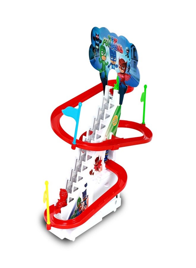 PN AVAN Track Racing Toys for Kids - Small Stair Climbing Toys for Kids, Escalator Toy with Lights and Music (Design 1) - Image 3