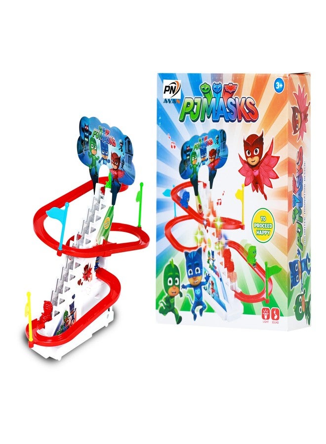 PN AVAN Track Racing Toys for Kids - Small Stair Climbing Toys for Kids, Escalator Toy with Lights and Music (Design 1) - Image 1