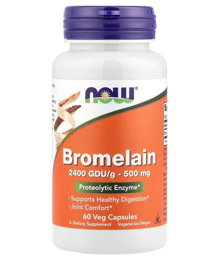 now Bromelain 500 mg 60 Veg Capsules