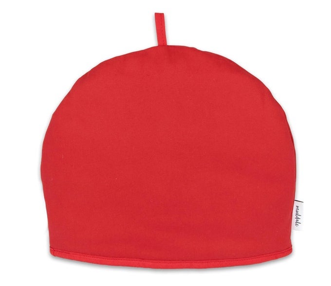 LARGE TEA COZY FOR TEAPOT INSULATED JUBILEE RED 100 COTTON EXTRA THICK WADDING DESIGNED IN ENGLAND TEA COZIES COVERS FIT 1 TO 6 CUP