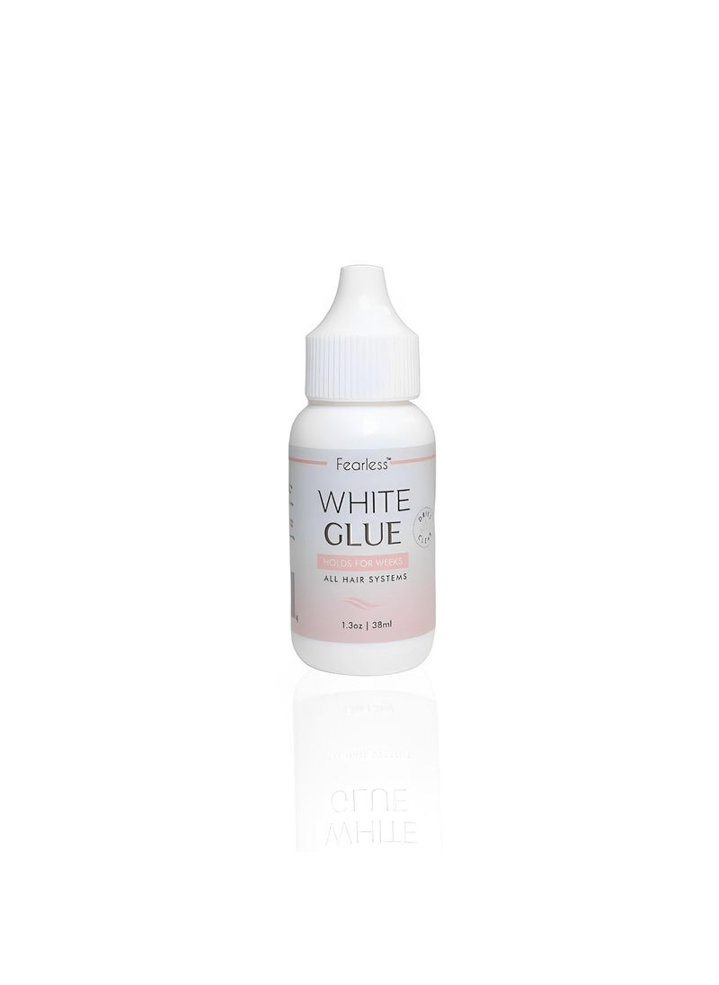 Fearless Tape Fearless Tape  White Glue Weekly  13 fl oz DripTop for Wigs and Toupees with 13 Week Hold 