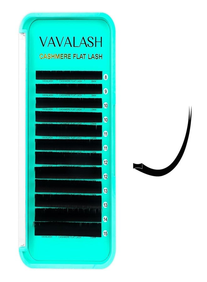 VAVALASH Cashmere Faux Mink Ellipse Flat Lashes 0.15 0.2mm C D Curl 6-17mm Soft Lightweight Classic Lash Extensions Matte Split Tip Natural Eyelash Extensions Professional Salon Use(0.15-CC-9mm) - Image 1