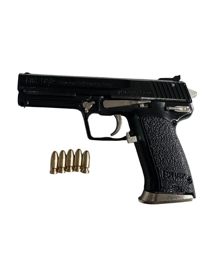 Heavy Duty Quarter Size All Metal Toy Gun with Magazine  - Image 1