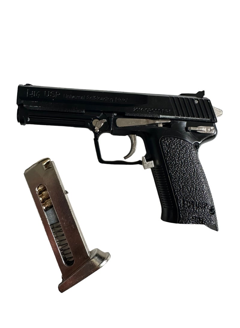 Heavy Duty Quarter Size All Metal Toy Gun with Magazine  - Image 2