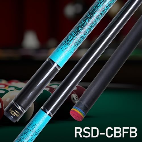 Ray speed Carbon Fiber Pool Cue Stick 125mm Rainbow Tip Low Deflection Pool Stick with Uniloc Pin Joint and Extension Pool Stick20 oz - Image 3