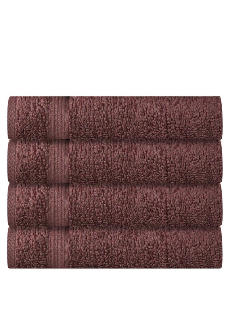 REZLAN UAE REZLAN Premium 4-Piece Hand Towel Set - 100% Cotton (40×60 cm/16×24 in) - Soft & Absorbent  - Image 1