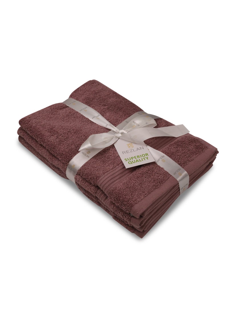 REZLAN UAE REZLAN Premium 4-Piece Hand Towel Set - 100% Cotton (40×60 cm/16×24 in) - Soft & Absorbent  - Image 5