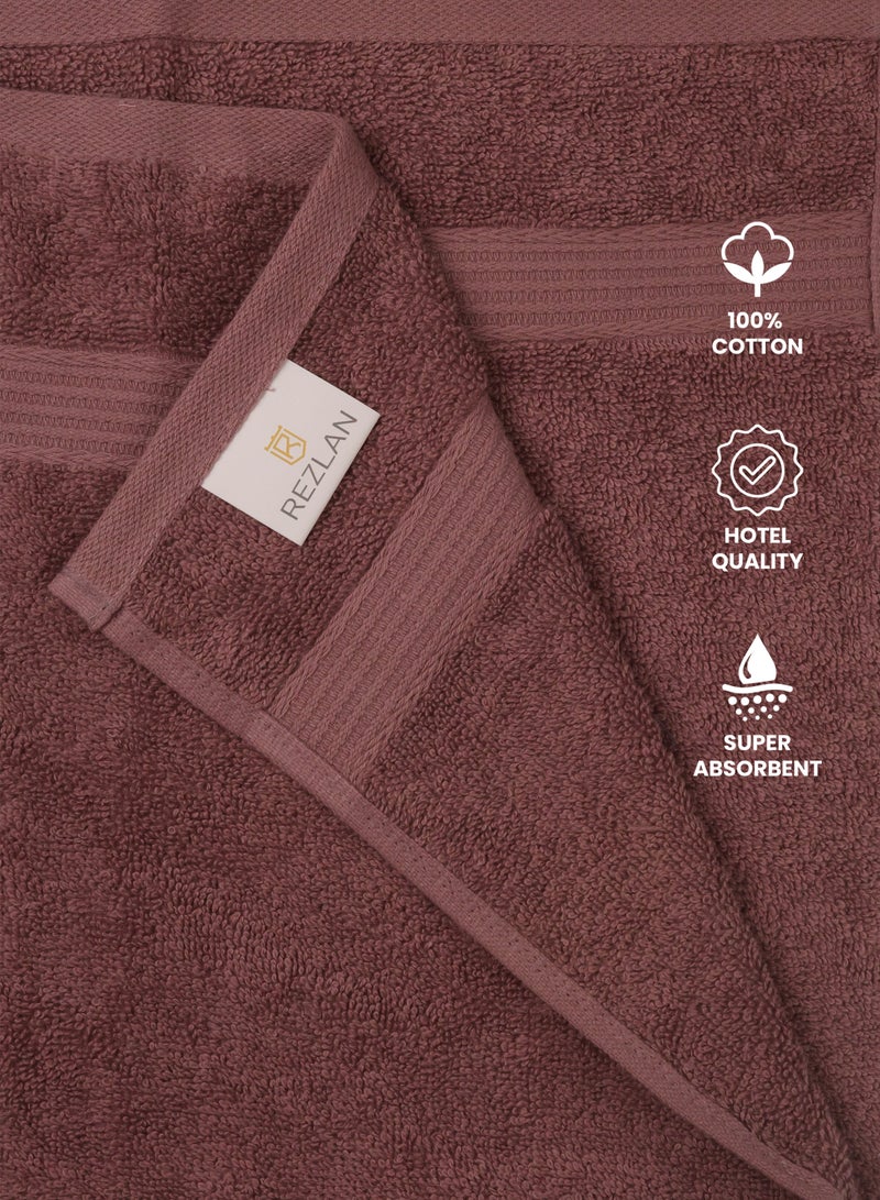 REZLAN UAE REZLAN Premium 4-Piece Hand Towel Set - 100% Cotton (40×60 cm/16×24 in) - Soft & Absorbent  - Image 3