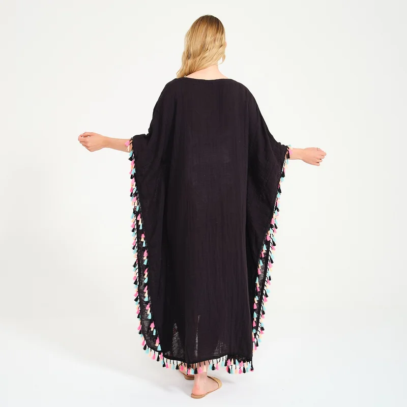 ميسبيغا Tassel Detailed V-Neck Long Beach Dress