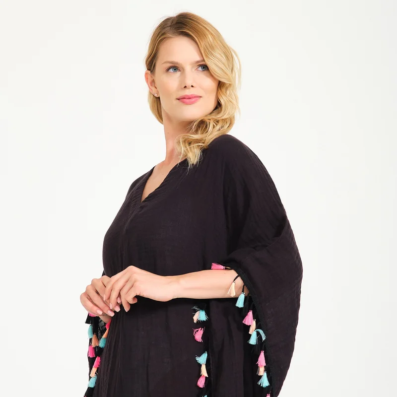 ميسبيغا Tassel Detailed V-Neck Long Beach Dress
