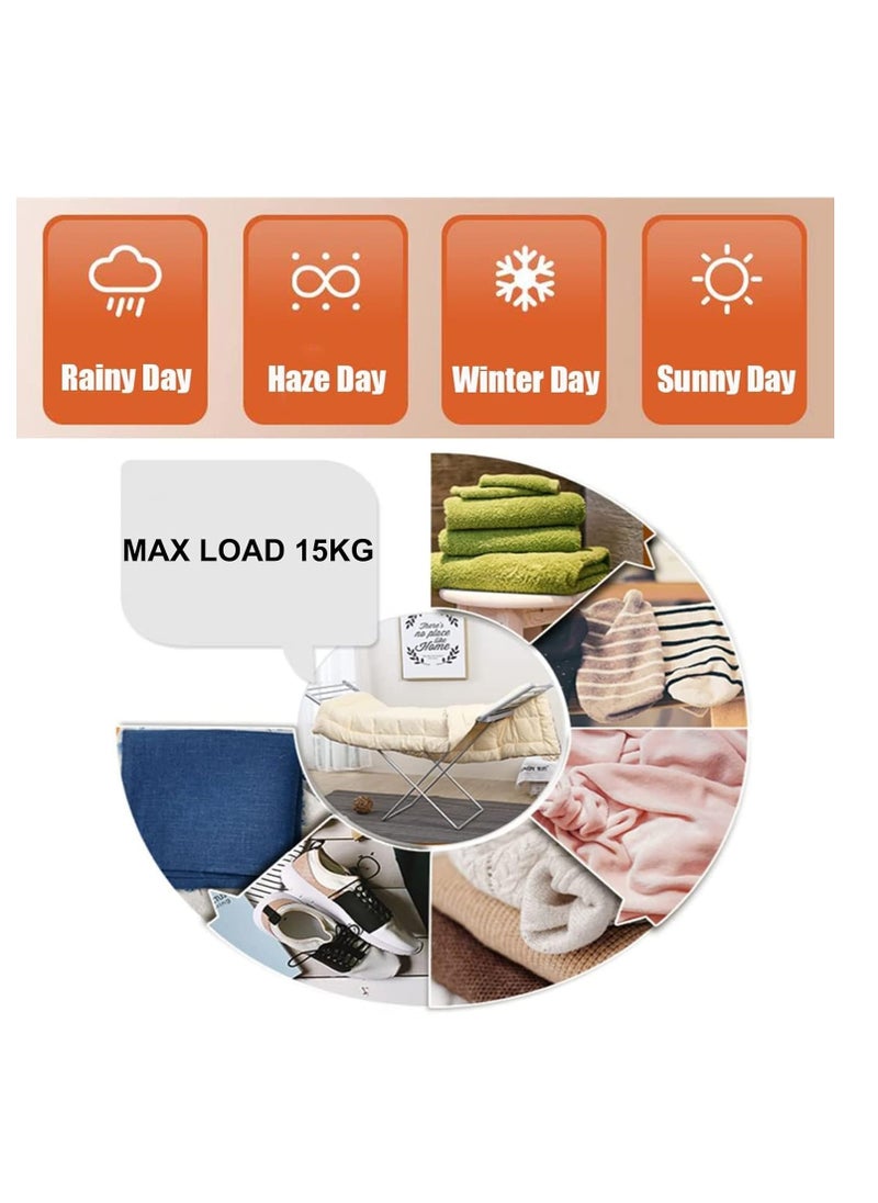 Foldable Electric Heated Clothes Airer,230W Energy-Efficient 18 Rails Indoor Airer Foldable Heated Drying Rack, Heated Clothes Airer Dryer - Wet Laundry Fast Drying Rack, Lightweight & Foldable for Easy Storage - pzsku/ZFC043A97ADE771BBD379Z/45/_/1740388623/aa378faa-f79e-430a-aec9-dcd200bf5c92