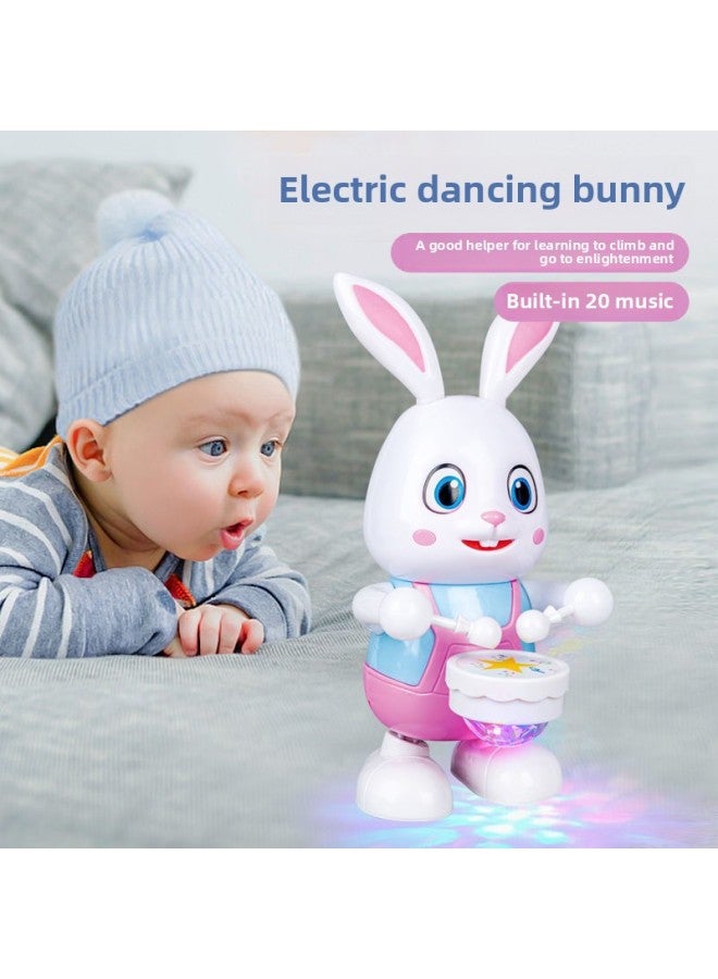 Children's Electric Toys Can Sing And Dance Drum Bunny Baby Learn To Climb Practice Head Up Robot Gift-Color:Dancing Rabbit 4 Songs 【bring Your Own Battery】】 - Image 5