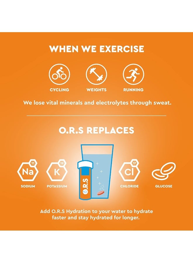 O.R.S Sport Hydration Tablets with Electrolytes, Natural Orange Flavour, 20 Tablets - Image 3