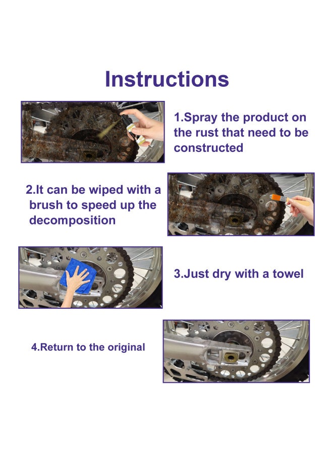 Rayhong Car Rust Remover Multifunctional Wheel Screw Lubrication Metal Steel Anti-rust Clean Brightening Spray - Image 4