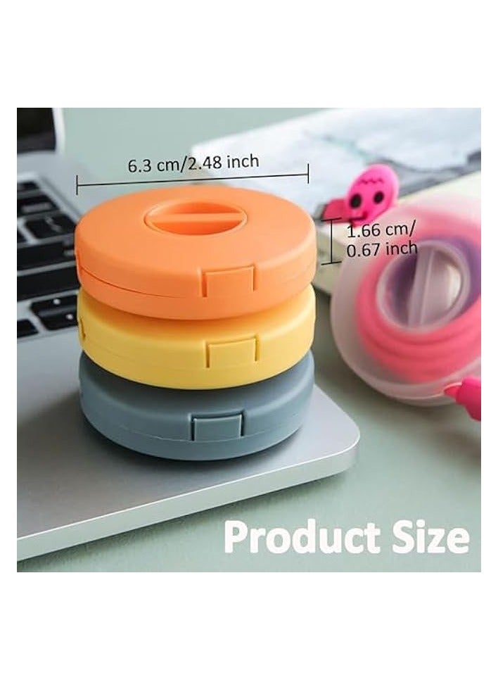 erorex 8PCS Portable Cable Winder, 4 Colors Round Travel Cord Organizer Keeper Box, Retractable Cable Holder for Wrapping Earbuds USB Phone Mouse Cords Earphone Wire Charger  - Image 2