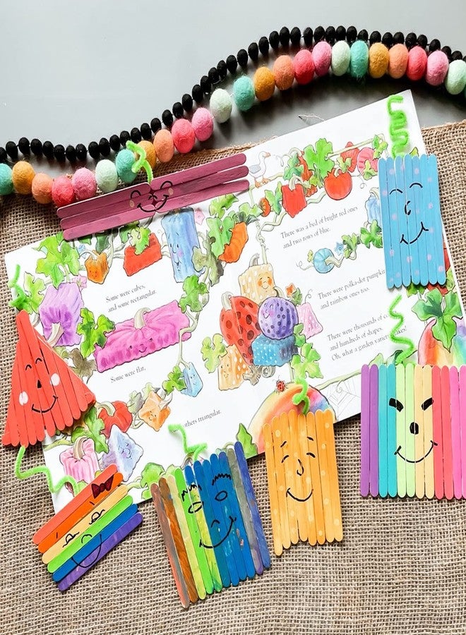 WISYOK 240 Pcs Red Popsicle Sticks for Crafts, 4.5 Inch Christmas Wooden Craft Sticks, Ice Cream Sticks, Christmas Valentines Day Crafts, Great for DIY Creative Designs and Children Education - Image 5