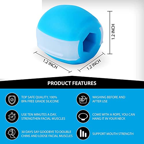Alexvyan Jaw Exerciser, Jawline Exerciser, Face, and Neck Exerciser - Define Jawline, Slim and Tone Your Face, Jaw Exerciser For Men & Women, Jaw Exerciser and Neck Toning, Facial Exerciser - Image 4