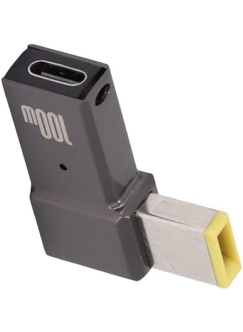 SYOSI USB C to Slim Tip Adapter, Portable 100W 5A PD Fast Charging Converter Adapter, Trigger Converter, Zinc Alloy Right Angle L-Shape USB Type‑C PD Adapter, Compatible with Lenovo, Yoga, ThinkPad Series - Image 3