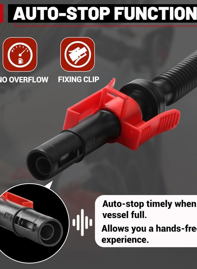 FUELIO Gas Can Pump Battery Operated -Fuel Transfer Pump with Auto Stop Sensor, Fix Clip, Extra Long Hose, 3 Adapters for 4 Size Fuel Tank, Gas Pump Ideal For Gasoline… - Image 2