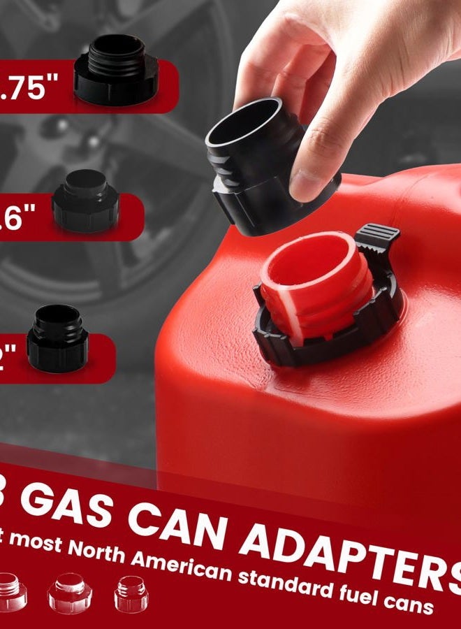 FUELIO Gas Can Pump Battery Operated -Fuel Transfer Pump with Auto Stop Sensor, Fix Clip, Extra Long Hose, 3 Adapters for 4 Size Fuel Tank, Gas Pump Ideal For Gasoline… - Image 4
