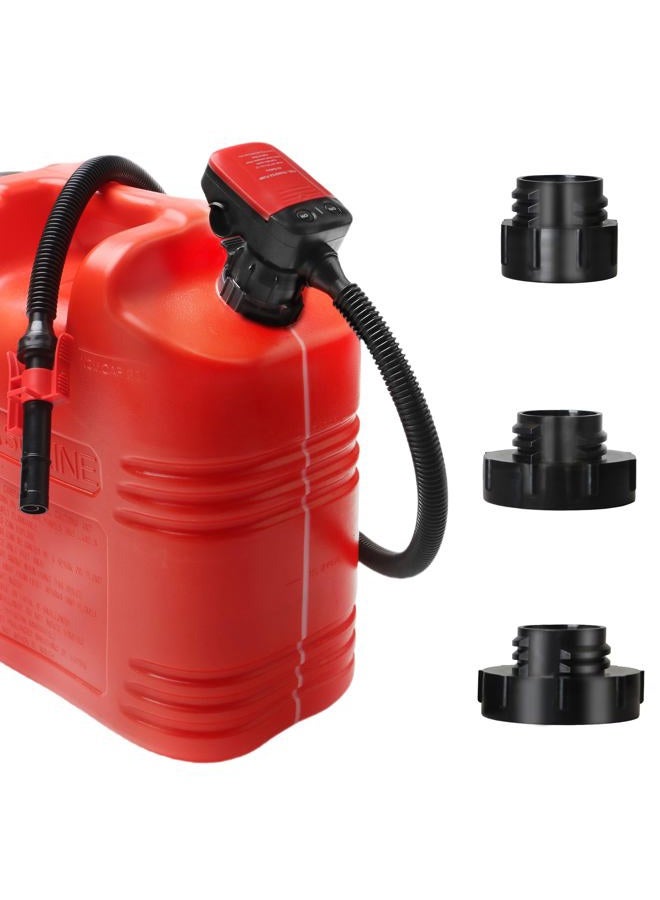 FUELIO Gas Can Pump Battery Operated -Fuel Transfer Pump with Auto Stop Sensor, Fix Clip, Extra Long Hose, 3 Adapters for 4 Size Fuel Tank, Gas Pump Ideal For Gasoline… - Image 1