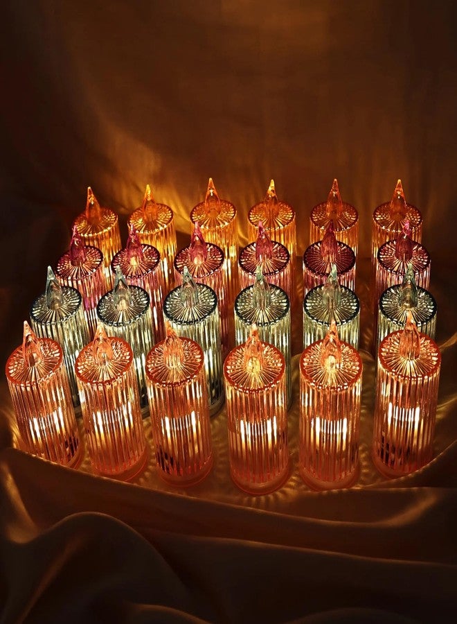 Drumstone (𝟏𝟓 𝐘𝐞𝐚𝐫𝐬 𝐖𝐚𝐫𝐫𝐚𝐧𝐭𝐲 Decorative Flameless Electronic LED Candle Light Set | Battery-Operated Smokeless Candles for Home Décor, Festivals, Parties & Ambient Lighting - Image 2