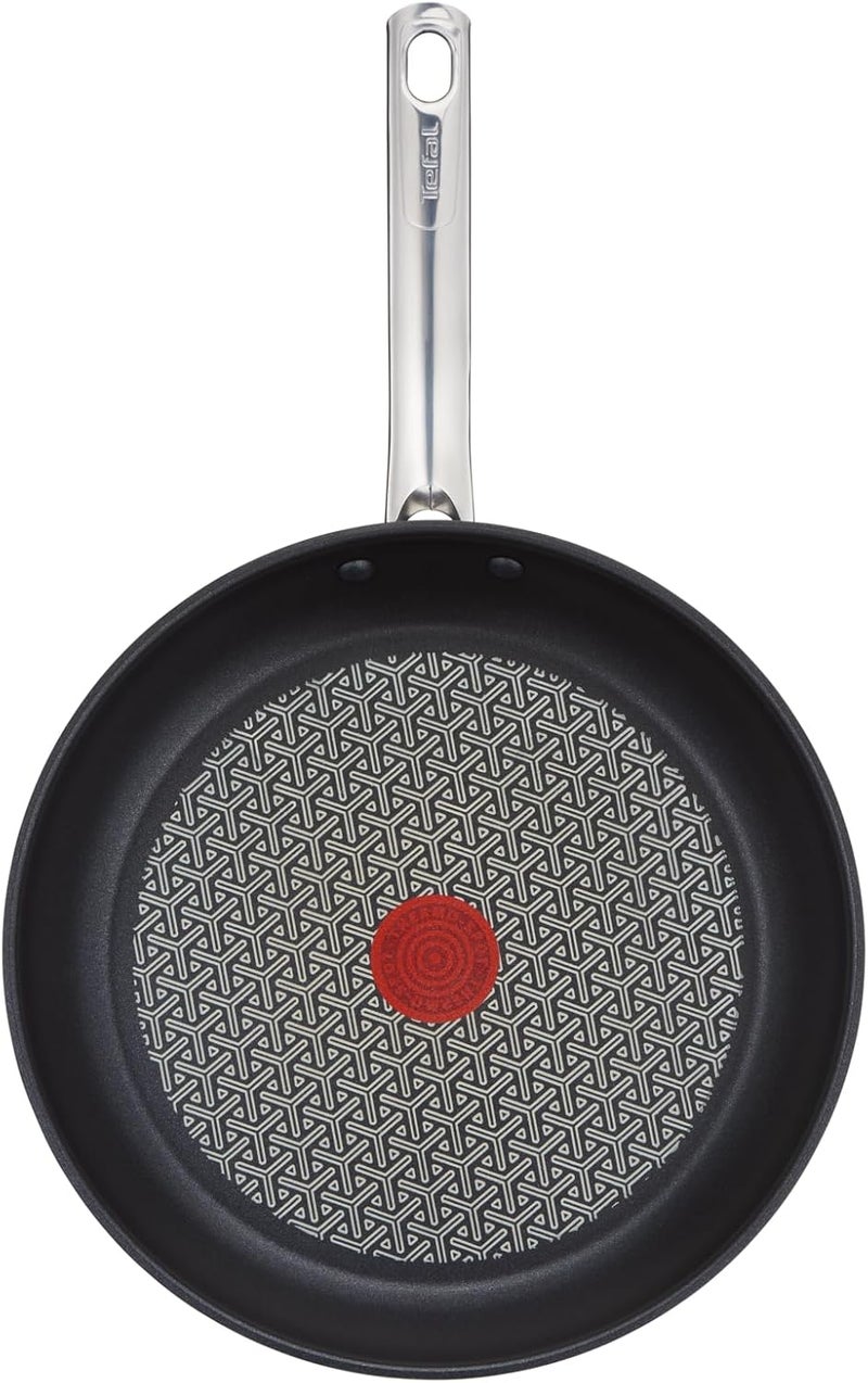 تيفال مقلاة Tefal Duetto بقطر 32 سم، سهلة التنظيف، تتميز بتقنية Thermo-Spot™، تساعد على الطهي الصحي، توفر نتائج تحمير مثالية، مصنوعة من فولاذ مقاوم للصدأ من الدرجة 18/10، ذات قاعدة مكونة من ثلاث طبقات، مناسبة للاستخدام على المواقد الكهرومغناطيسية، رقم المنتج: A7040863 - Image 2
