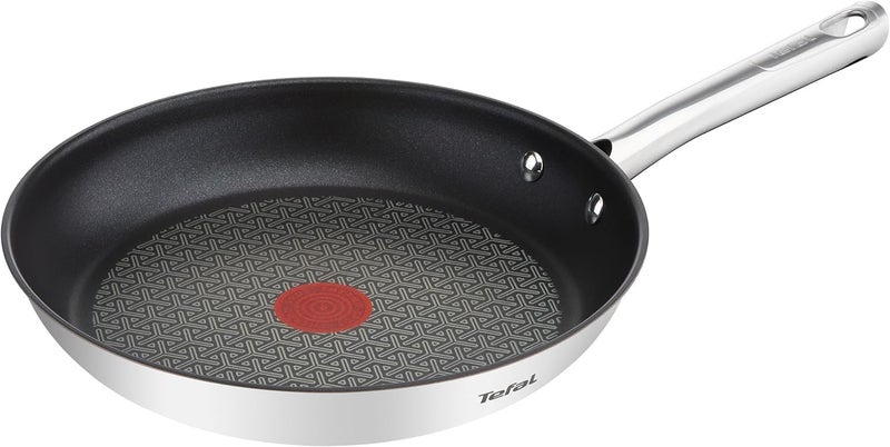 تيفال مقلاة Tefal Duetto بقطر 32 سم، سهلة التنظيف، تتميز بتقنية Thermo-Spot™، تساعد على الطهي الصحي، توفر نتائج تحمير مثالية، مصنوعة من فولاذ مقاوم للصدأ من الدرجة 18/10، ذات قاعدة مكونة من ثلاث طبقات، مناسبة للاستخدام على المواقد الكهرومغناطيسية، رقم المنتج: A7040863 - Image 4