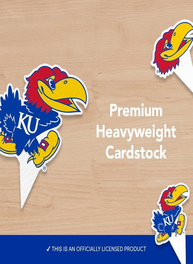 Desert Cactus KU Kansas Jayhawks Food Picks, Cupcake Toppers, 25 pcs - Image 5