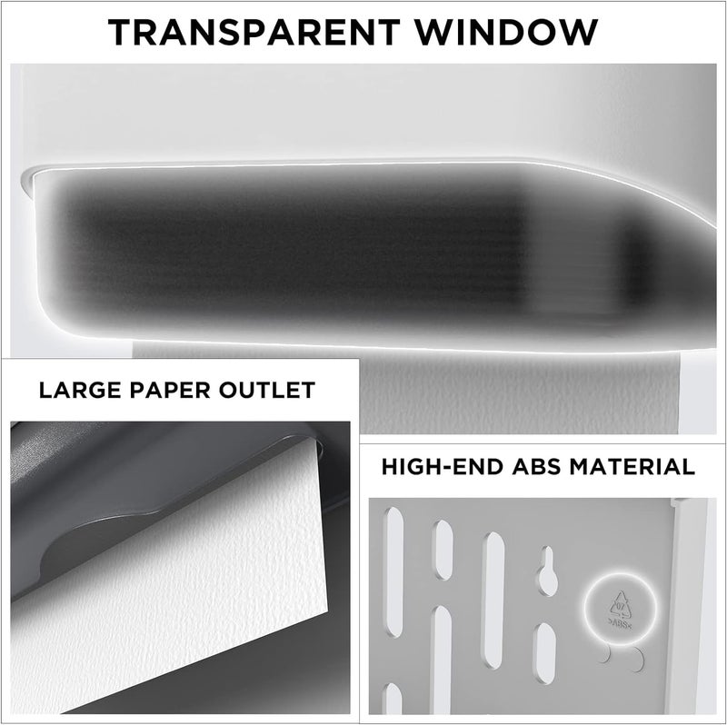 Dolphy ABS Wall Mounted Multifold Mini Hand Tissue Paper DispenserWhite - Image 2