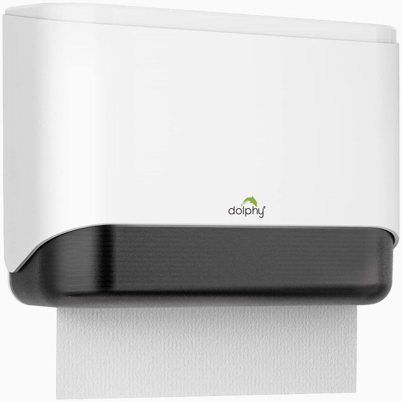 Dolphy ABS Wall Mounted Multifold Mini Hand Tissue Paper DispenserWhite - Image 1