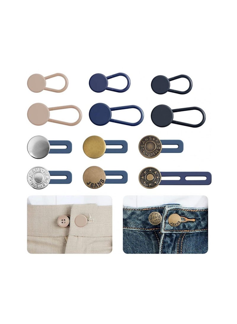Waist Extension Buckle 12Pcs/Set Convenient Removable 4 Sizes Multifunction Pants Waist Extender Sewing Shop Supply - Image 4