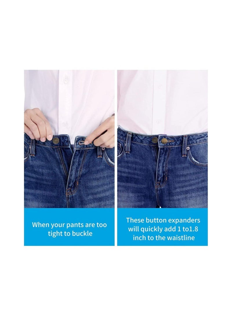 Waist Extension Buckle 12Pcs/Set Convenient Removable 4 Sizes Multifunction Pants Waist Extender Sewing Shop Supply - Image 2