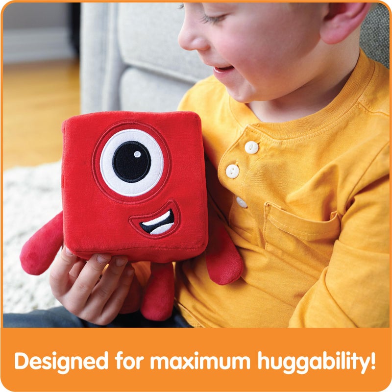 hand2mind hand2mind Numberblocks One Plush, Small Plush Toys, Cute Plushies, Stuffed Toys, Numbers for Toddlers, Preschool Learning Math Toys, Kids Birthday Gifts, Stocking Stuffers for Kids 3-5 - Image 3