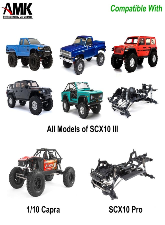 AMK غطاء تفاضلي نحاسي AMK SCX10 III 76 جرام 1/10 مجموعة محاور كابرا الأمامية والخلفية لسيارة التحكم عن بعد Axial SCX10 Pro UTB10 ترقيات AR45P - Image 2
