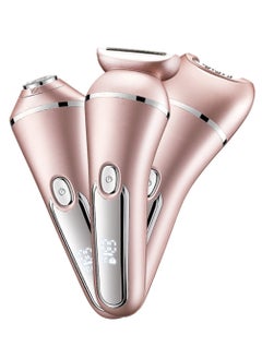 3-in-1 Electric Shaver for Bikini Chin Arm Legs and Underarms Portable Electric Epilator Painless Cordless IPX7 Waterproof USB Charging Dry and Wet Dual Use Hair Remover for Women