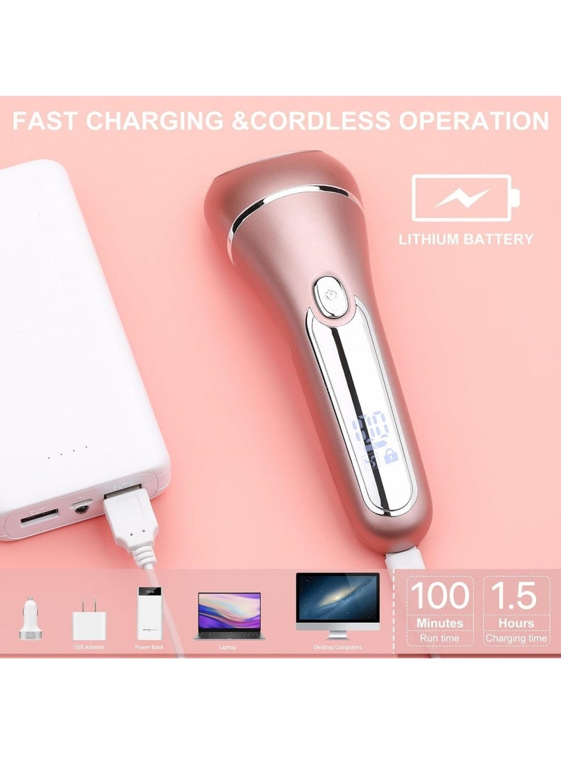 Hatteker - 3-in-1 Electric Shaver for Bikini Chin Arm Legs and Underarms Portable Electric Epilator Painless Cordless IPX7 Waterproof USB Charging Dry and Wet Dual Use Hair Remover for Women - Image 1