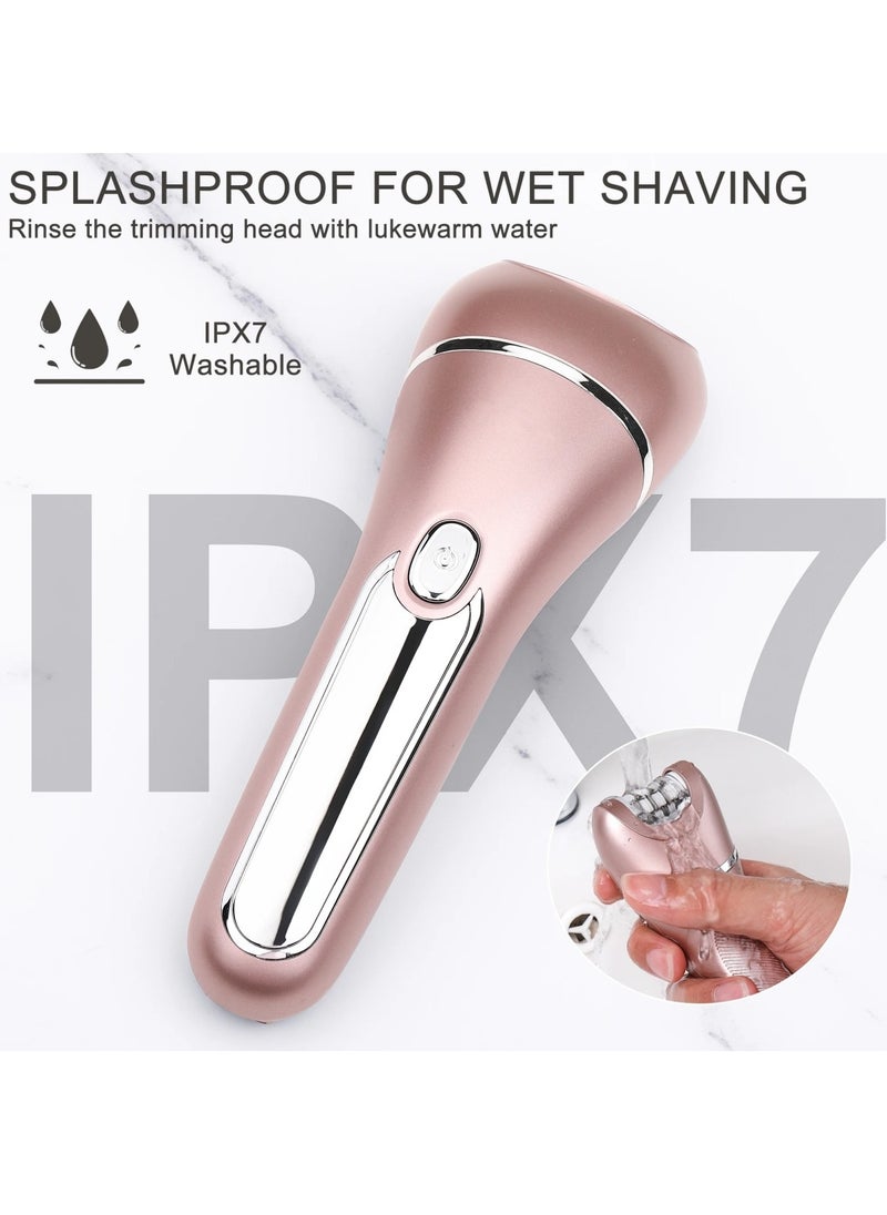 Hatteker - 3-in-1 Electric Shaver for Bikini Chin Arm Legs and Underarms Portable Electric Epilator Painless Cordless IPX7 Waterproof USB Charging Dry and Wet Dual Use Hair Remover for Women - Image 1
