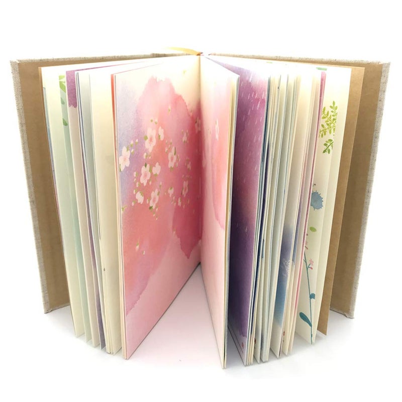 Siixu Colorful Blank Notebook  Unruled Personal Diary Journals To Write In For Women  Hardcover Writing Notepad Gift  Unique Watercolor Design  192 Pages  2 Bookmarks  Unlined - Image 1