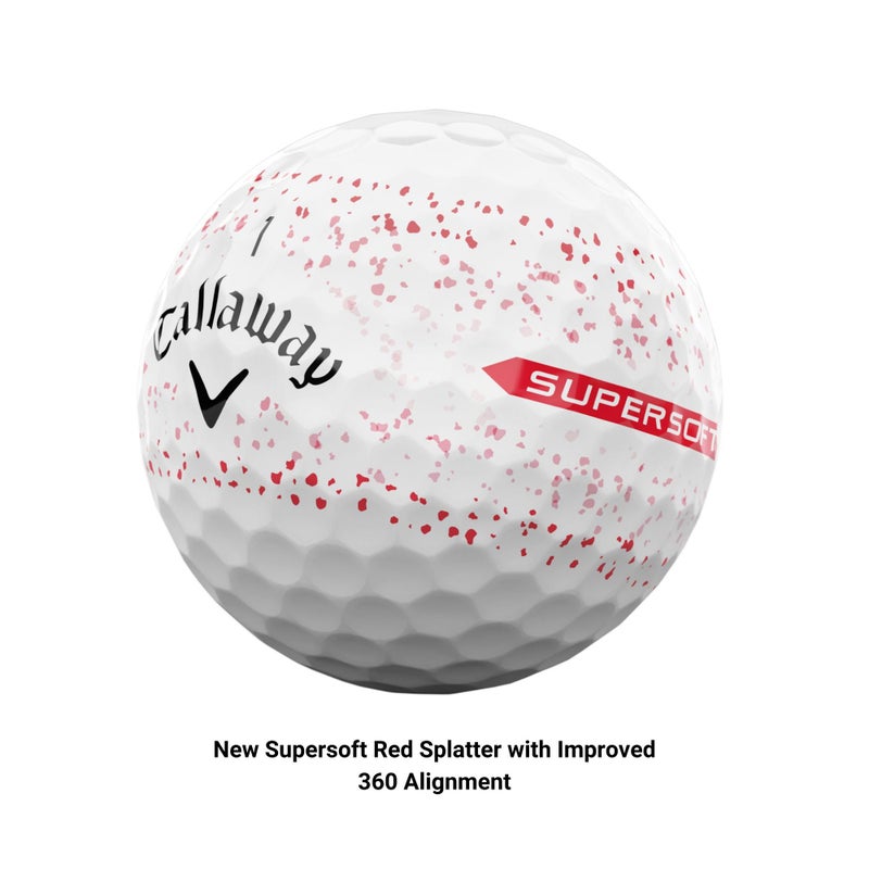Callaway Golf Supersoft Golf Balls (2023, Red Splatter) - Image 2