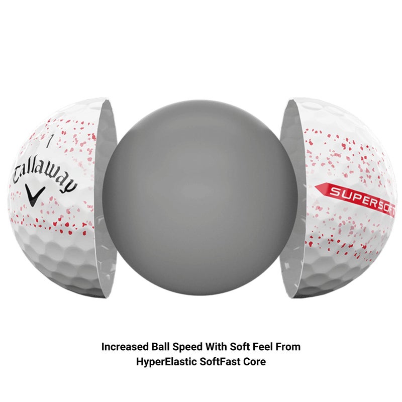 Callaway Golf Supersoft Golf Balls (2023, Red Splatter) - Image 4