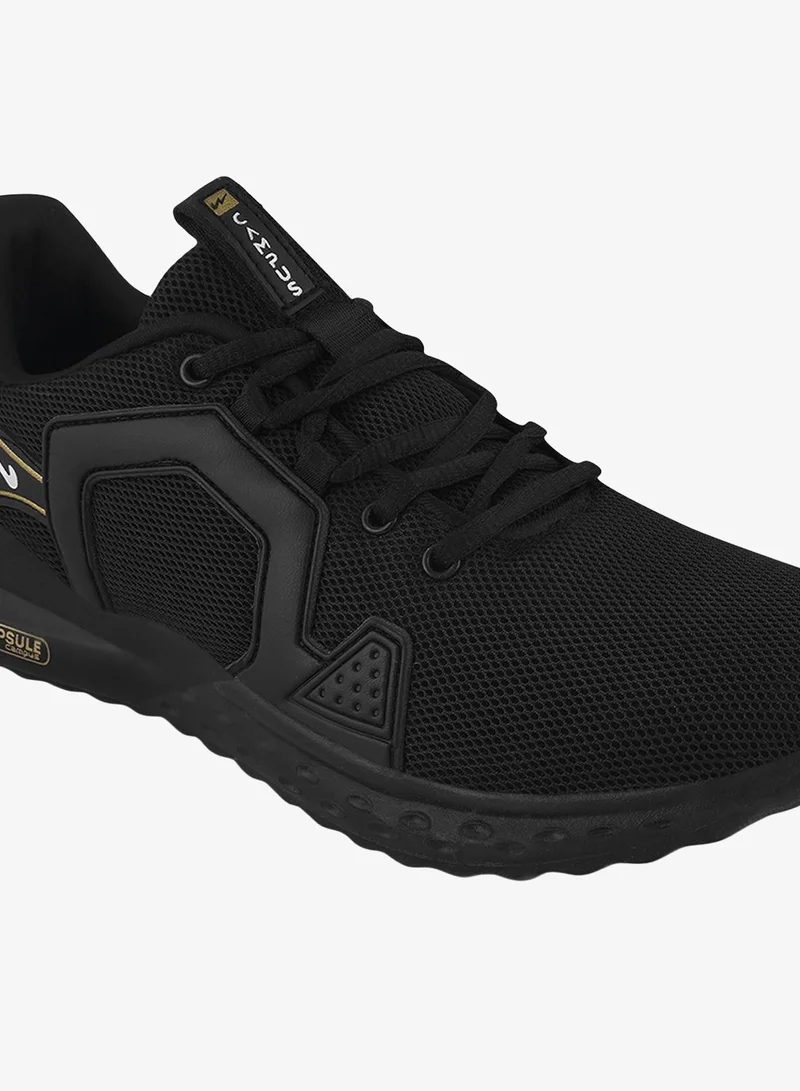 CAMPUS Blk/Gold Men's Low-Top Sneakers - Bold Colours With Cloud Like Comfort for Men | Best Price UAE