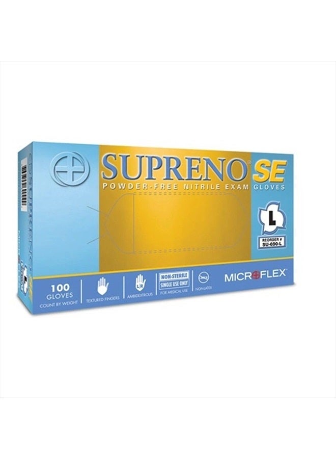 Microflex Micro Flex SU690L Supreno Powder Free Nitrile Gloves, Large (MFXSU690L) Category: Medical Nitrile Gloves - Image 2